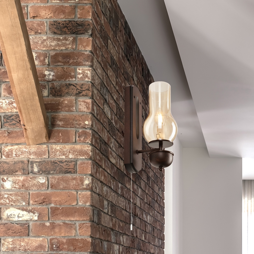 Brilagi - LED Настінний світильник COTTAGE 1xE14/40W/230V бук/коричневий