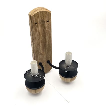 Brilagi - LED Настінний світильник COTTAGE 2xE14/40W/230V дуб/коричневий