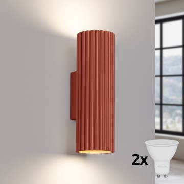 BRILAGI - LED настінний світильник CRESTO 2xGU10/10W/230V 20 cm помаранчевий