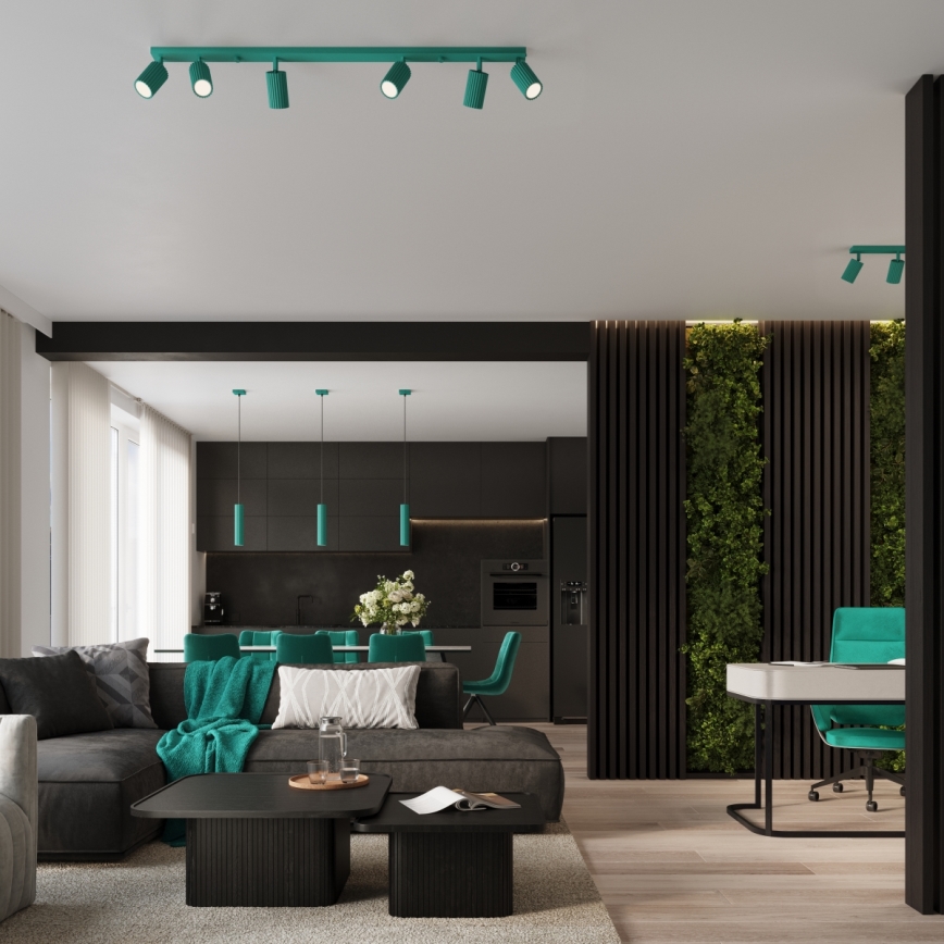 Brilagi - LED настінний світильник CRESTO 2xGU10/10W/230V 30 cm бірюзовий