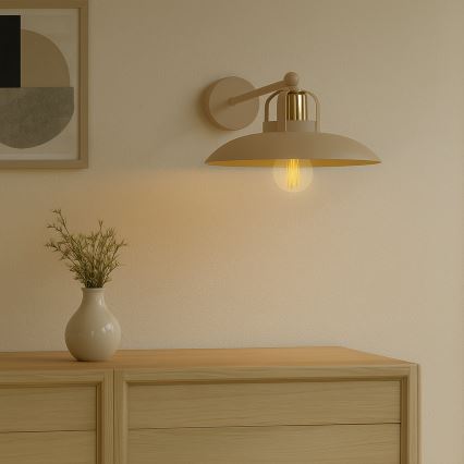Brilagi - LED Настінний світильник FLAMENGO 1xE27/60W/230V бежевий
