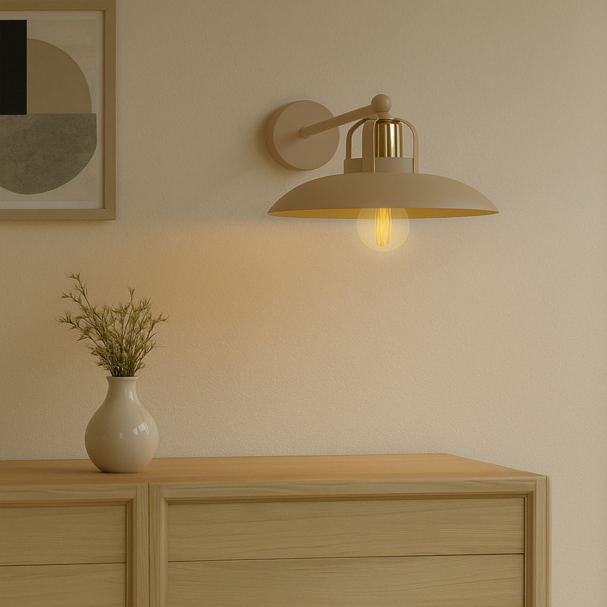 Brilagi - LED Настінний світильник FLAMENGO 1xE27/60W/230V бежевий