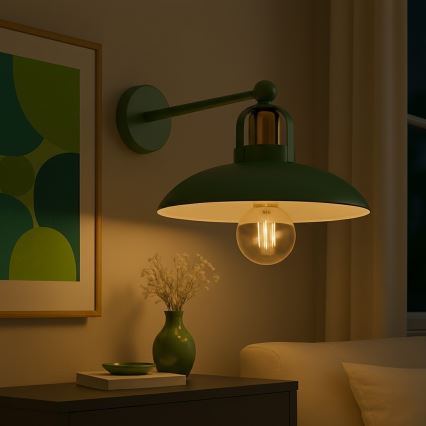 Brilagi - LED Настінний світильник FLAMENGO 1xE27/60W/230V зелений