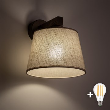 BRILAGI - LED настінний світильник LATTE 1xE27/15W/230V сосна/бежевий
