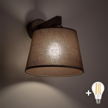 BRILAGI - LED настінний світильник LATTE 1xE27/15W/230V сосновий/коричневий