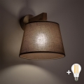 BRILAGI - LED настінний світильник LATTE SABIA 1xE27/15W/230V сосна/коричневий
