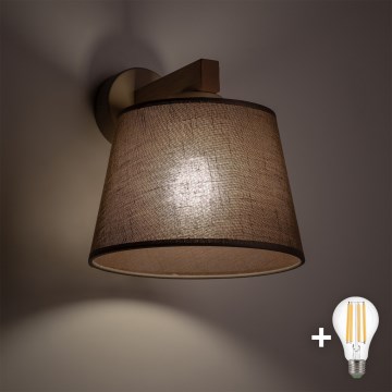 BRILAGI - LED настінний світильник LATTE SABIA 1xE27/15W/230V сосна/коричневий