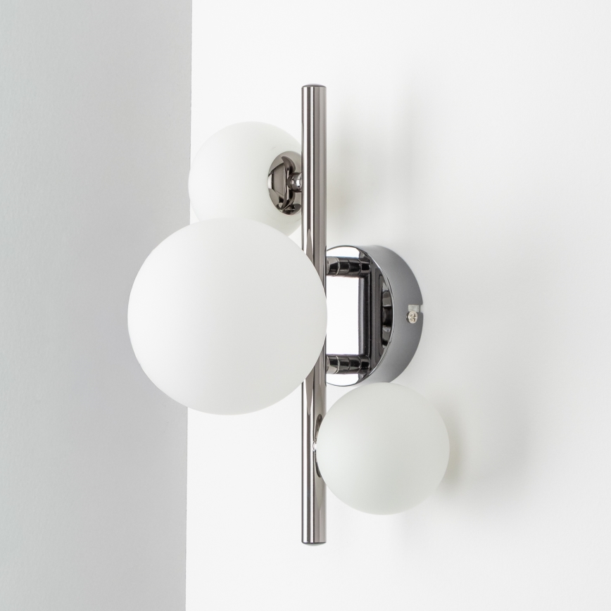 Brilagi - LED настінний світильник MILLA 3xG9/3W/230V чорний хром/білий