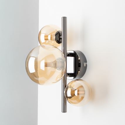 Brilagi - LED настінний світильник MILLA 3xG9/3W/230V чорний хром/золотий