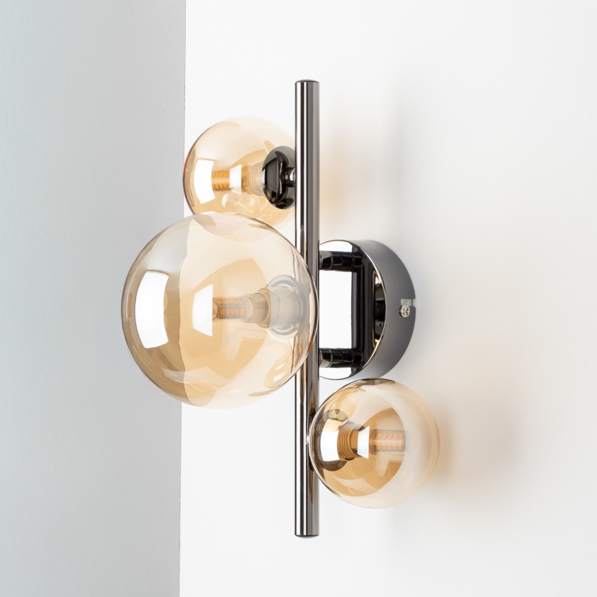 Brilagi - LED настінний світильник MILLA 3xG9/3W/230V чорний хром/золотий