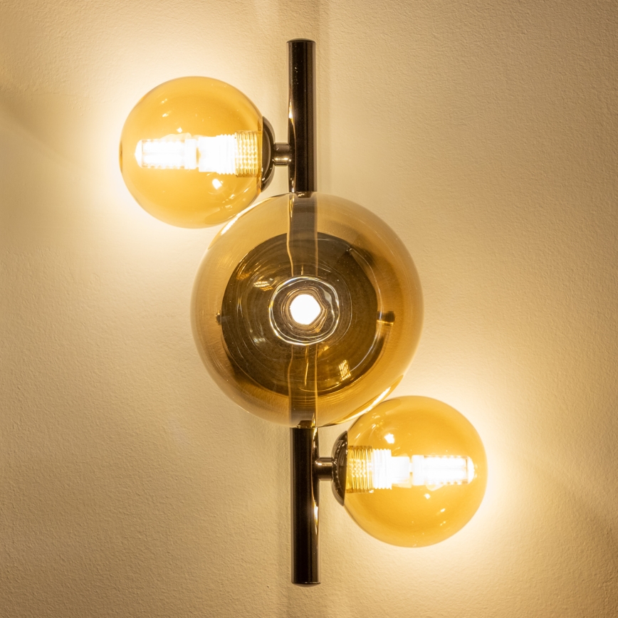 Brilagi - LED настінний світильник MILLA 3xG9/3W/230V чорний хром/золотий