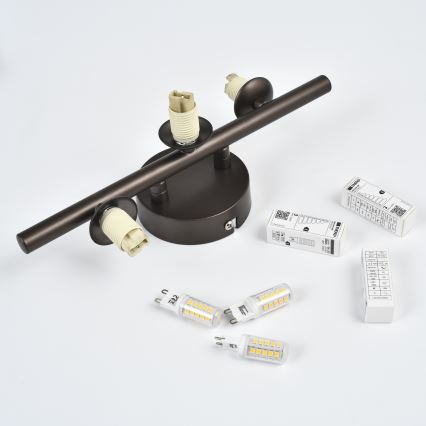 Brilagi - LED настінний світильник MILLA 3xG9/3W/230V коричневий/димчасто-коричневий