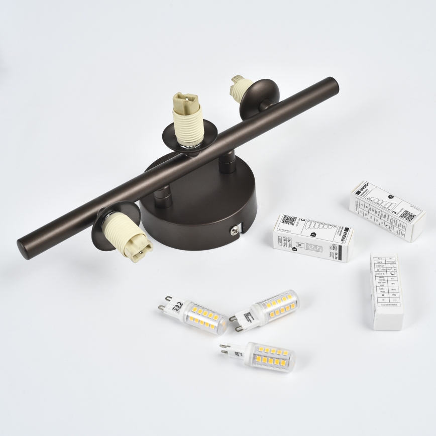 Brilagi - LED настінний світильник MILLA 3xG9/3W/230V коричневий/димчасто-коричневий