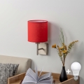 BRILAGI - LED настінний світильник NUBILA 1xE27/60W/230V матовий хром/червоний