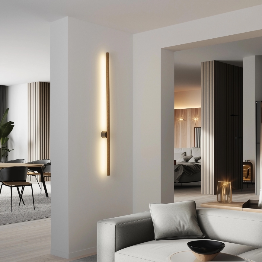 Brilagi - Світильник настінний LED WOODY LINE LED/12W/230V 120 см дуб горіх