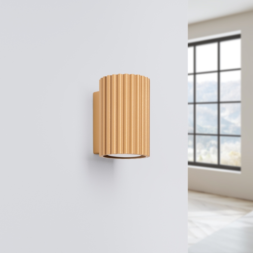 Брілагі - LED настінний світильник КРЕСТО 1xGU10/10W/230V 10 см золотий