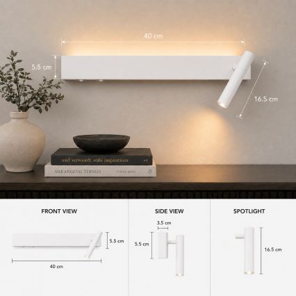 BRILAGI - LED настінний точковий світильник ARLIX LED/3W/230V + LED/7W білий CRI 90