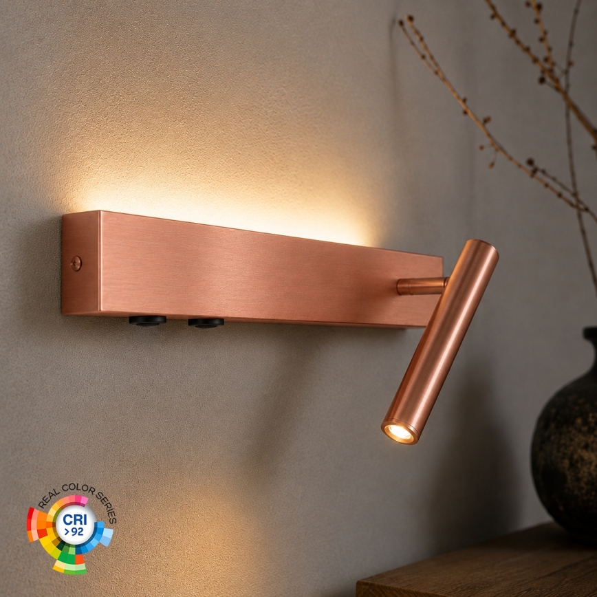 BRILAGI - настінний точковий світильник ARLIX LED/3W/230V + LED/7W бронзовий CRI 90