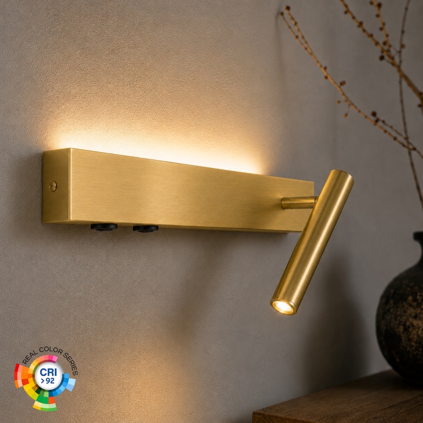 BRILAGI - LED настінний точковий світильник ARLIX LED/3W/230V + LED/7W золотистий CRI 90