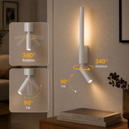BRILAGI - LED настінний точковий світильник VIXON LED/3W/230V + LED/5W білий CRI 90