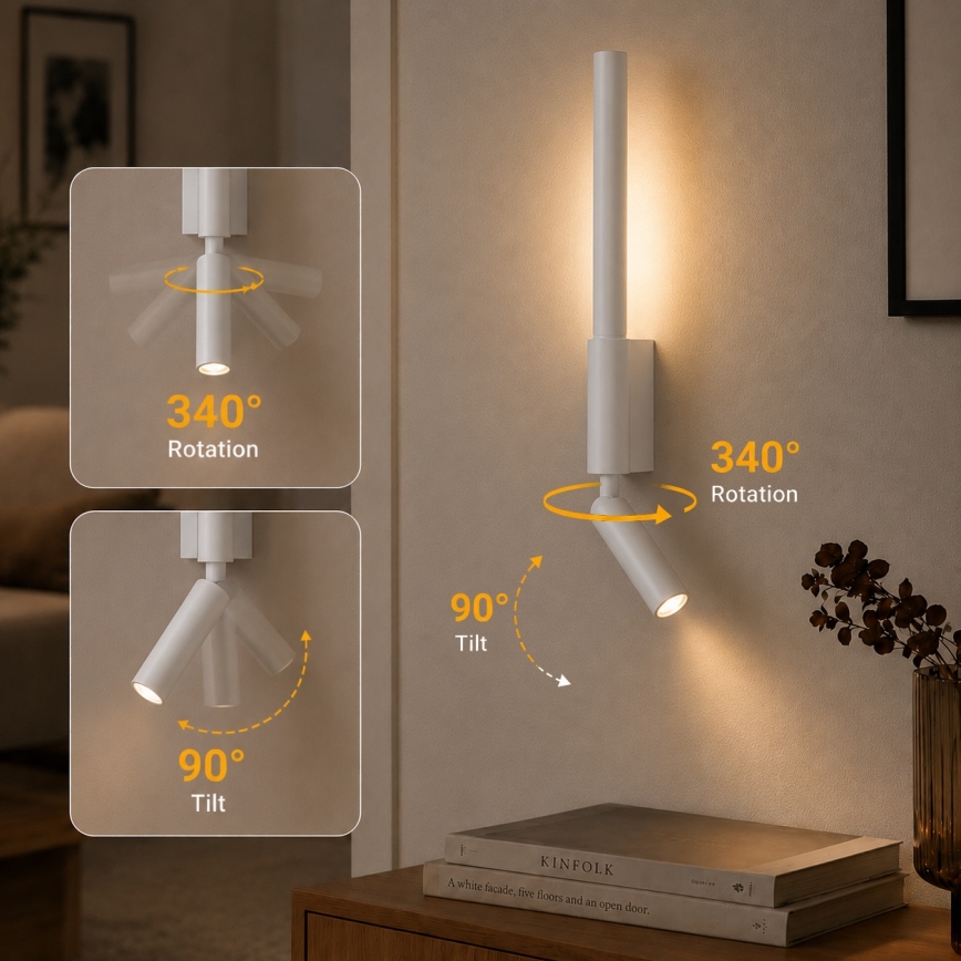 BRILAGI - LED настінний точковий світильник VIXON LED/3W/230V + LED/5W білий CRI 90