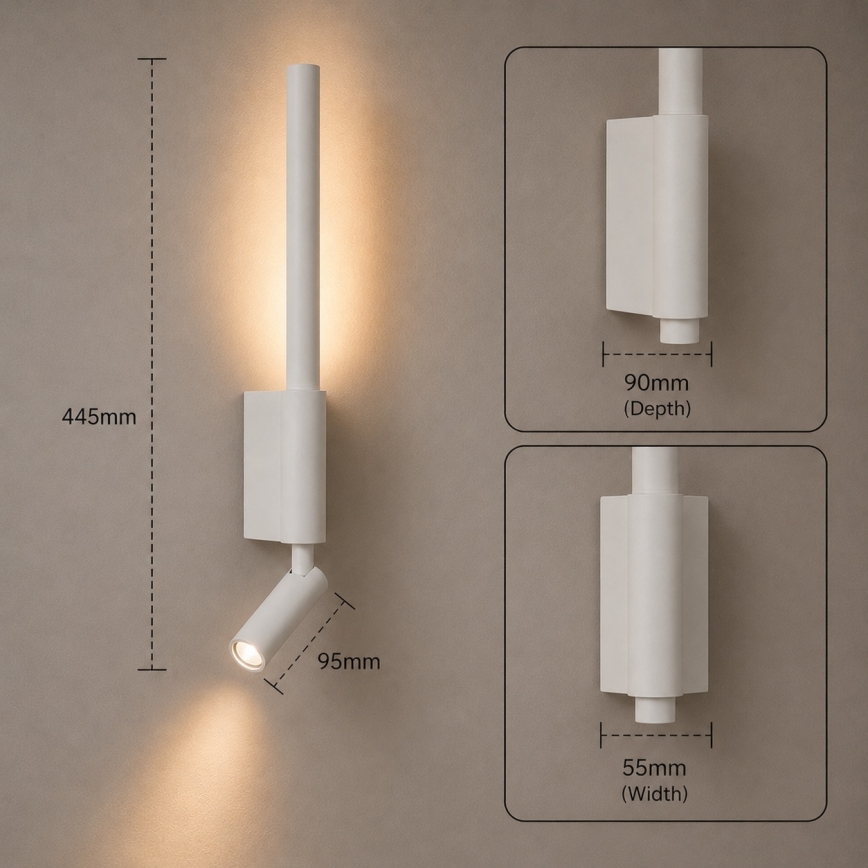BRILAGI - LED настінний точковий світильник VIXON LED/3W/230V + LED/5W білий CRI 90