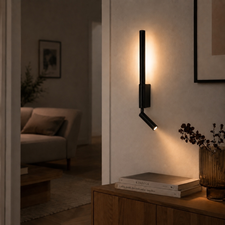 BRILAGI - LED настінний точковий світильник VIXON LED/3W/230V + LED/5W чорний CRI 90