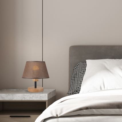 Brilagi - LED Настольная лампа ANTHONY 1xE14/40W/230V дуб/коричневый