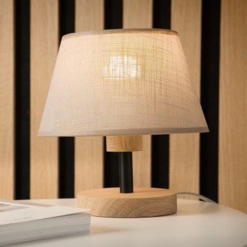 Brilagi - LED Настольная лампа ANTHONY 1xE27/60W/230V дуб/бежевый