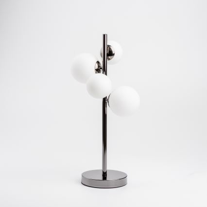 Brilagi - LED настольная лампа MILLA 4xG9/3W/230V черный хром/белый