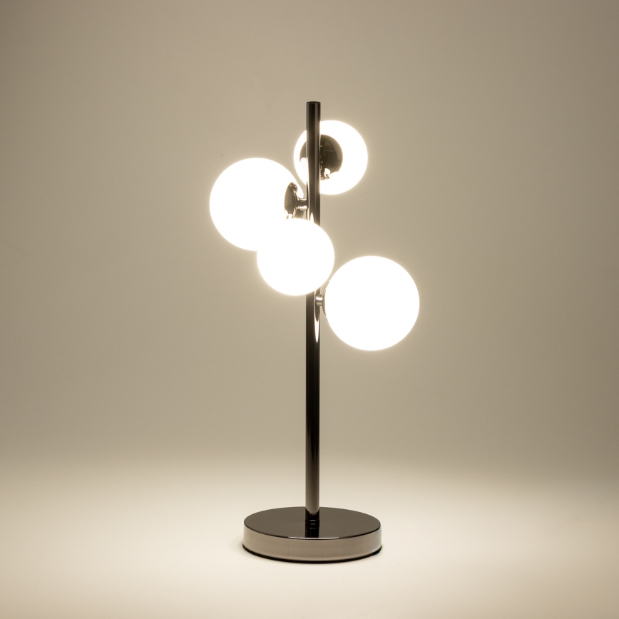 Brilagi - LED настольная лампа MILLA 4xG9/3W/230V черный хром/белый