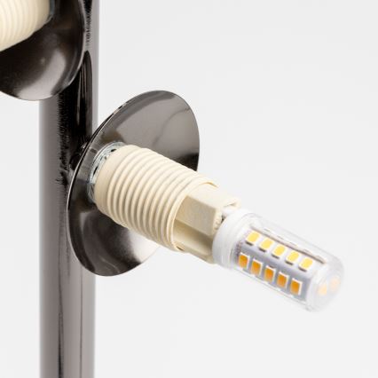 Brilagi - LED настольная лампа MILLA 4xG9/3W/230V черный хром/дымчатая