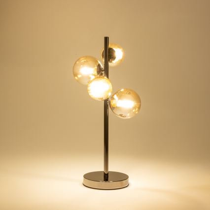 Brilagi - LED настольная лампа MILLA 4xG9/3W/230V черный хром/золото