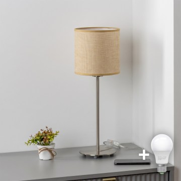 Brilagi - LED-настольная лампа NUBILA 1xE27/60W/230V светло-коричневая