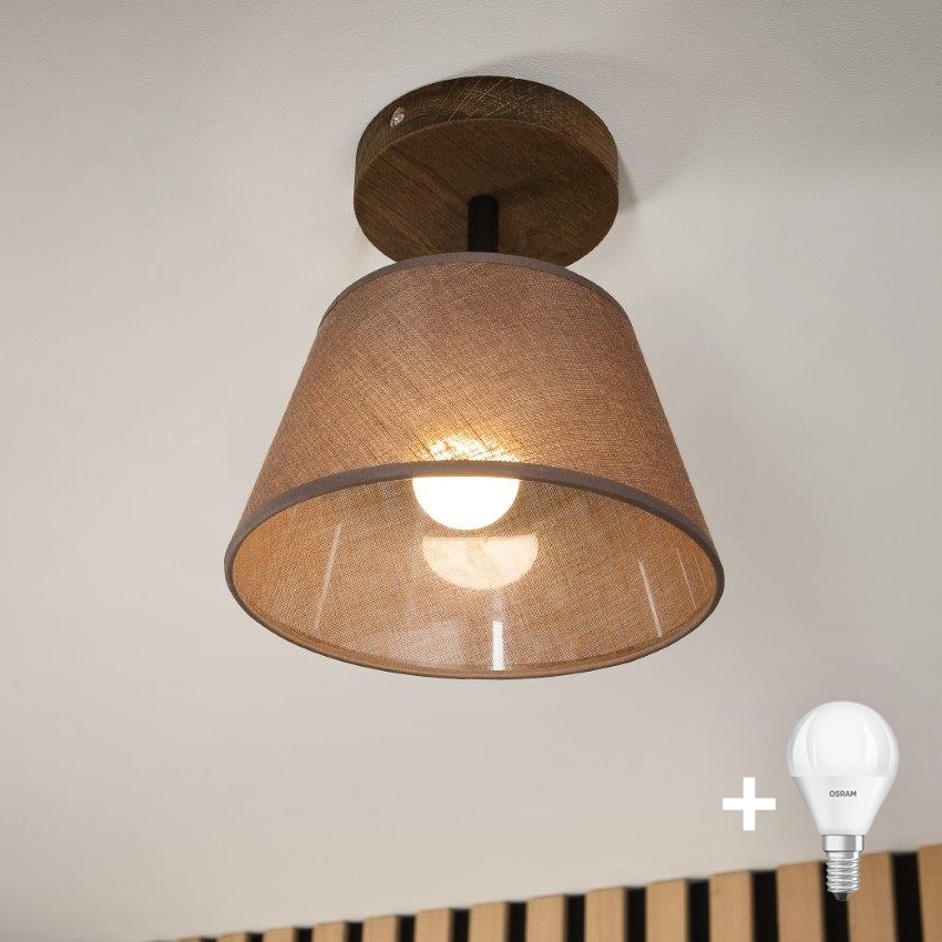 Brilagi - LED Накладна люстра ANTHONY 1xE14/60W/230V дуб горіх/коричневий