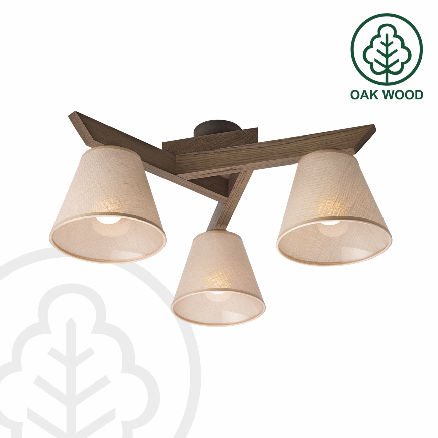 Brilagi - LED Накладна люстра ANTHONY 3xE14/40W/230V дуб горіх/бежевий