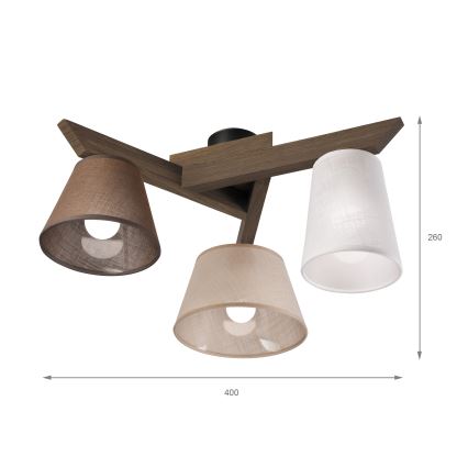 Brilagi - LED Накладна люстра ANTHONY 3xE14/40W/230V дуб горіх