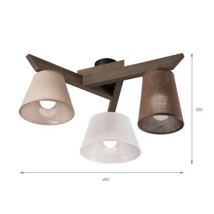 Brilagi - LED Накладна люстра ANTHONY 3xE14/40W/230V дуб горіх