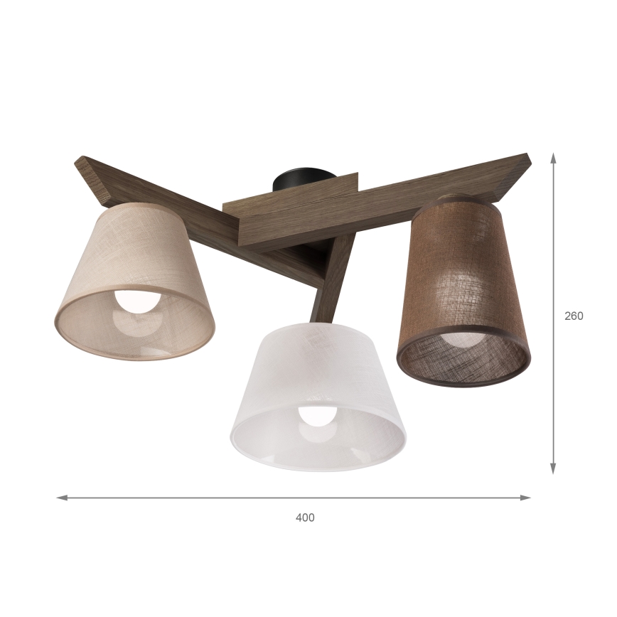 Brilagi - LED Накладна люстра ANTHONY 3xE14/40W/230V дуб горіх