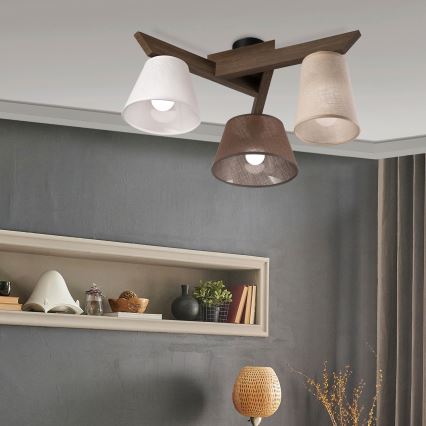 Brilagi - LED Накладна люстра ANTHONY 3xE14/40W/230V дуб горіх