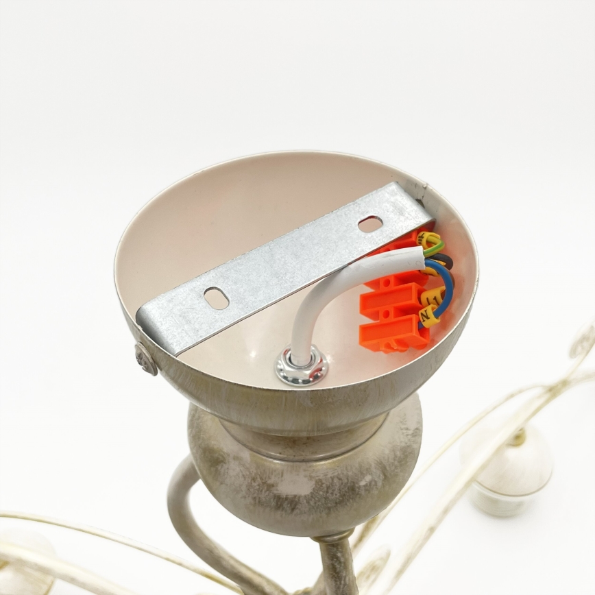 Brilagi - LED накладна люстра ANTICO 3xE27/60W/230V 3000K біла патина