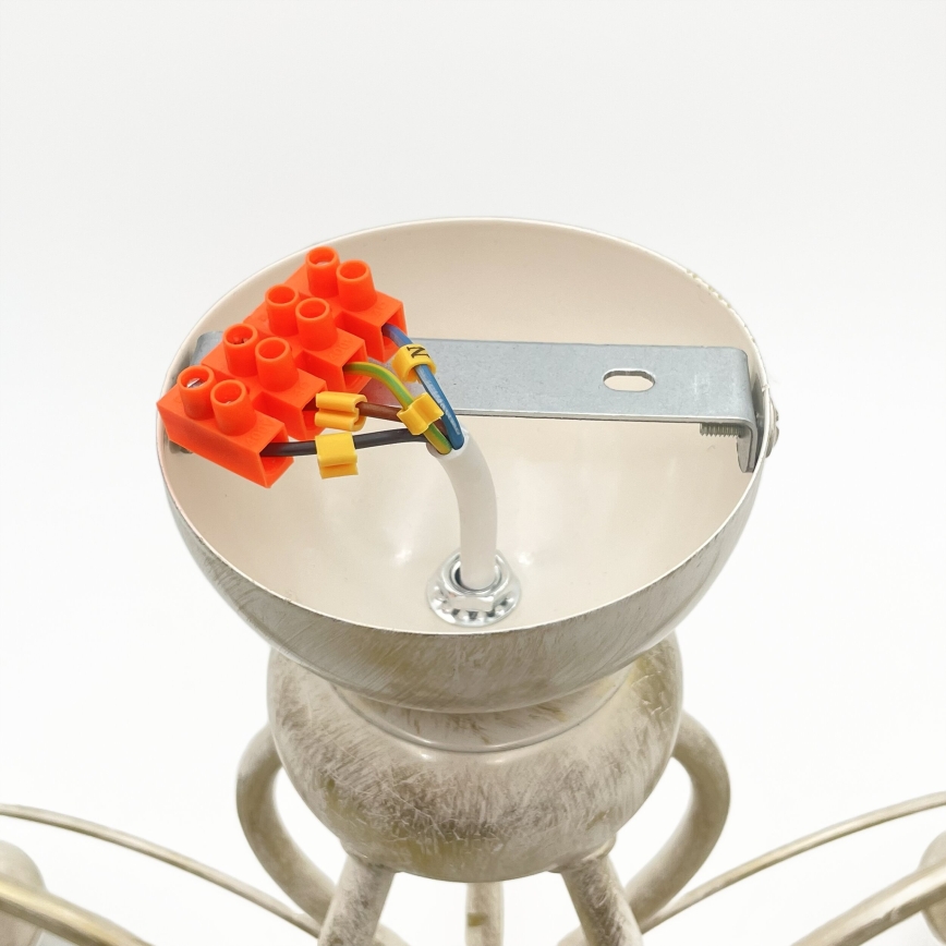 Brilagi - LED накладна люстра ANTICO 5xE27/60W/230V 3000K біла патина