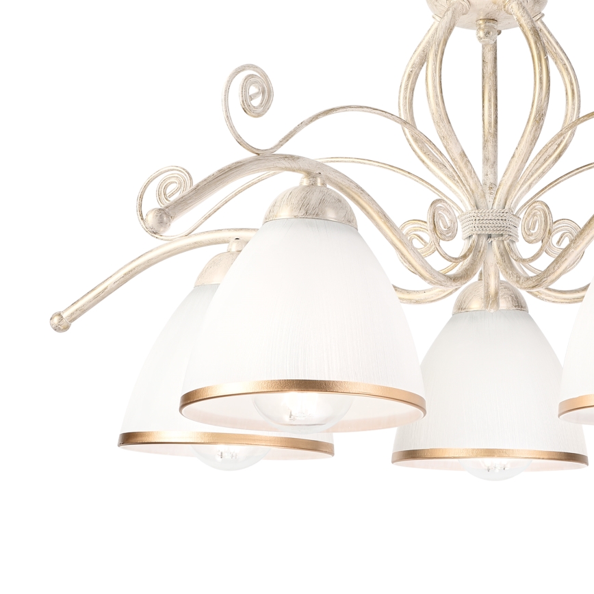 Brilagi - LED накладна люстра ANTICO 5xE27/60W/230V 3000K біла патина