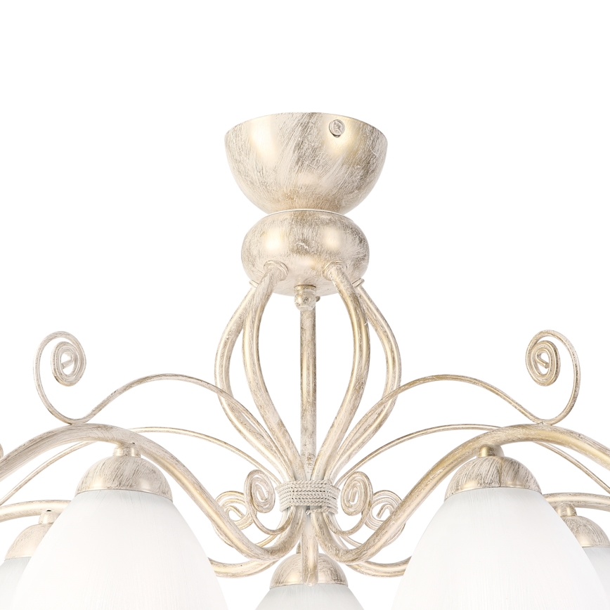 Brilagi - LED накладна люстра ANTICO 5xE27/60W/230V 3000K біла патина