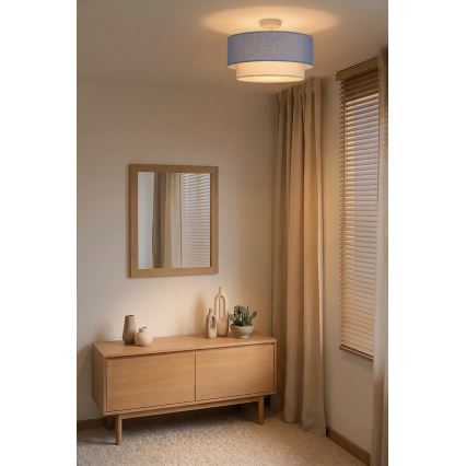 Brilagi - LED накладна люстра BOHO ECO 1xE27/10W/230V діам. 40 см синій/кремовий