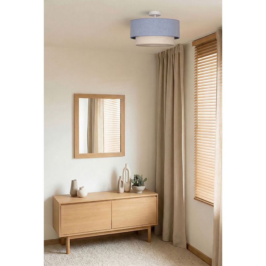 Brilagi - LED накладна люстра BOHO ECO 1xE27/10W/230V діам. 40 см синій/кремовий