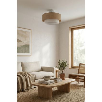 Brilagi - LED накладна люстра BOHO ECO 1xE27/10W/230V діаметр 40 см бежева/кремова