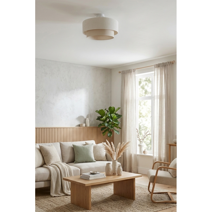 Brilagi - LED накладна люстра BOHO ECO 1xE27/10W/230V діаметр 40 см кремова