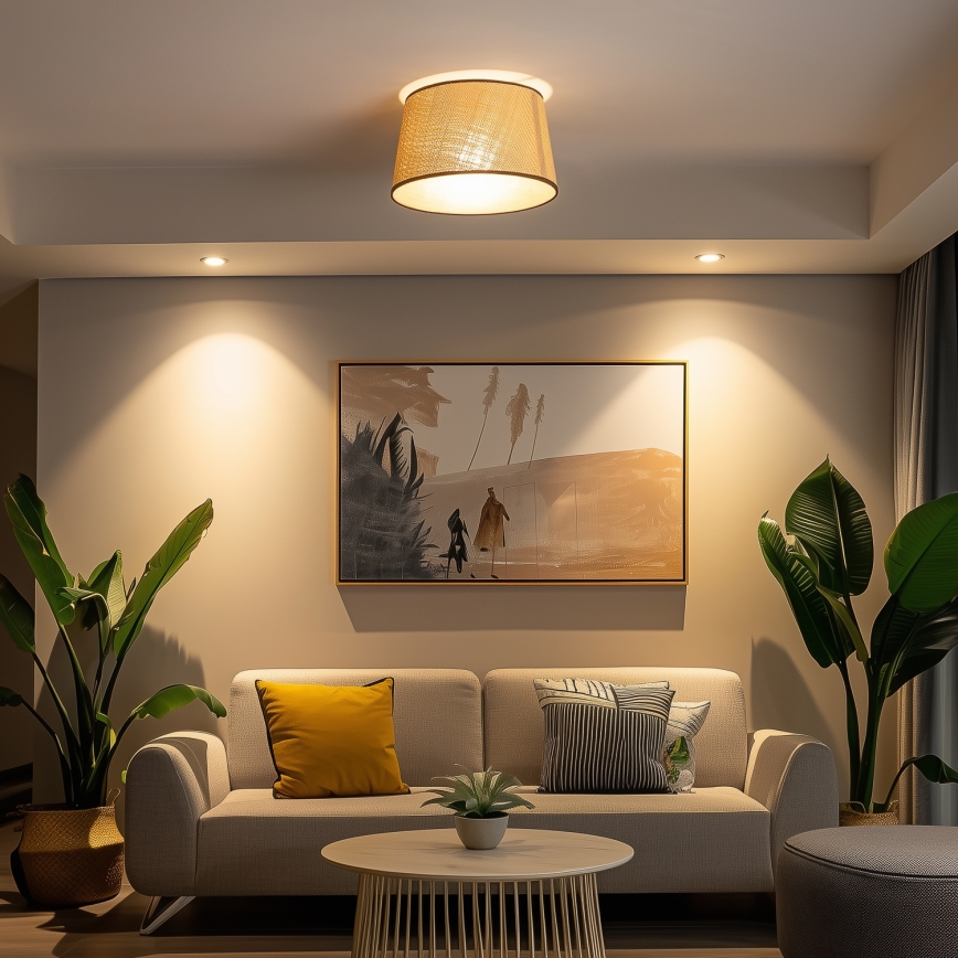 Brilagi - LED накладна люстра CERIA 1xE27/40W/230V, діам. 35 см, бежева