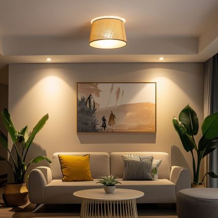 Brilagi - LED накладна люстра CERIA 1xE27/40W/230V діаметр 35 см бежевого кольору